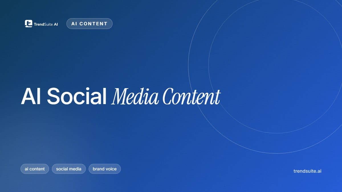TrendSuite poster: AI Social Media Content: What Actually Works (and What Doesn't)