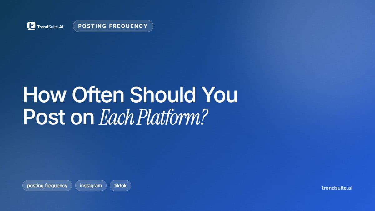 TrendSuite poster: How Often Should You Post on Each Platform?